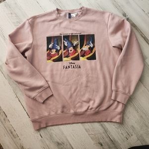 Disney Fantasia Pink Sweatshirt Lrg